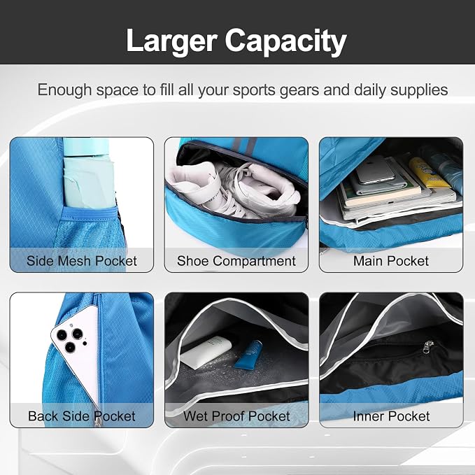 Hoedia Sports Drawstring Backpack - Image 4