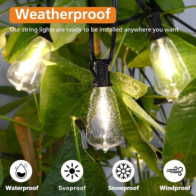 Brightever 200FT Outdoor String Lights - Image 5