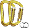 3inch Auto Locking Carabiner Clips Heavy Duty, 12KN /2697lbs Lightweight by AMZONLYLORSUM
