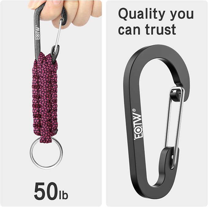 EOTW Paracord Keychain for Men Women Paracord Carabiner Backpack Keychain - Image 7