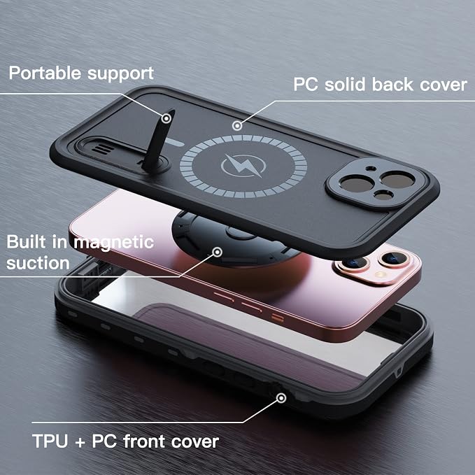 Omio for iPhone 13 Waterproof Case Compatible - Image 5