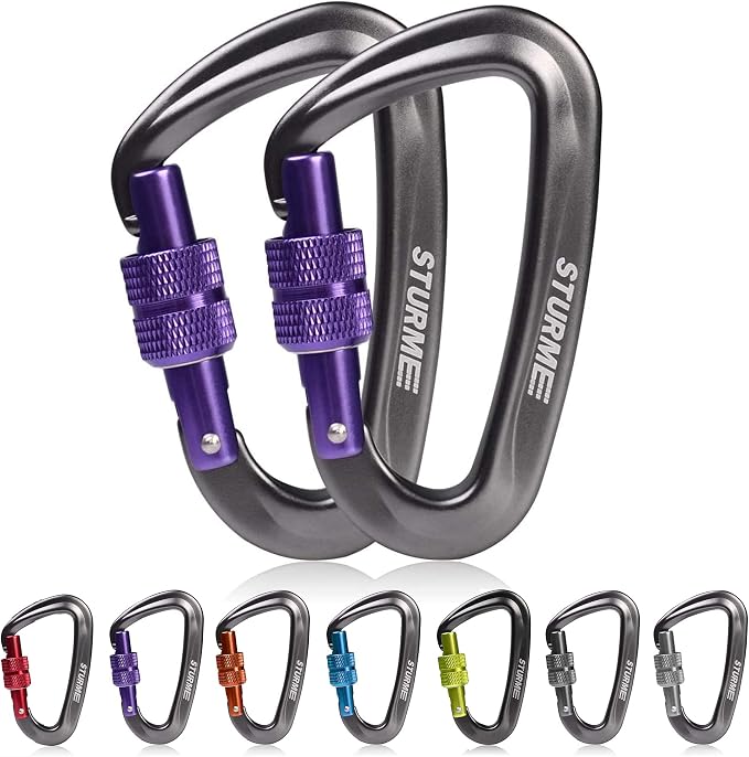 STURME 12kN Heavy Duty Locking Carabiner Clips by STURME