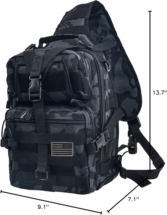 hopopower Tactical Sling Bag, Sport Bag Military Rover Shoulder Backpack EDC - Image 8