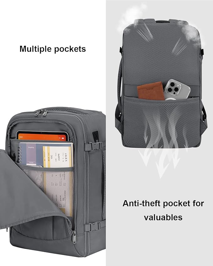 ECOHUB 17'' Travel Backpack, Personal Item Backpack - Image 5