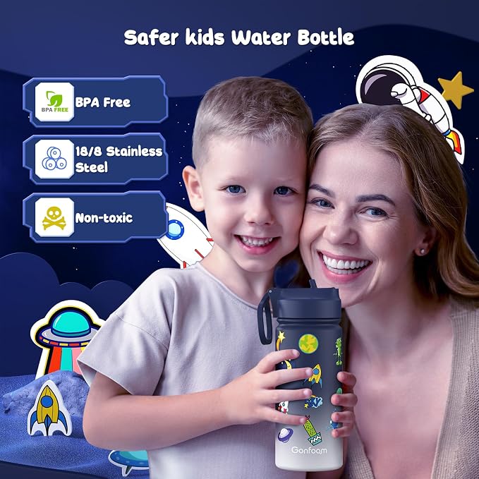 Kids Water Bottle, 16oz Kids Water Bottle - Image 3