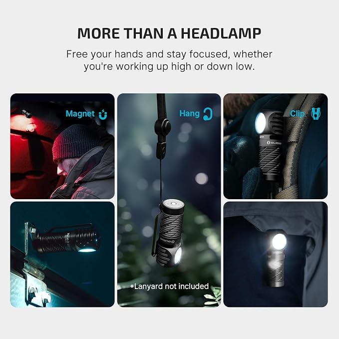 OLIGHT Perun 3 Mini Headlamp 1250 Lumens LED Head Flashlight, Rechargeable - Image 6