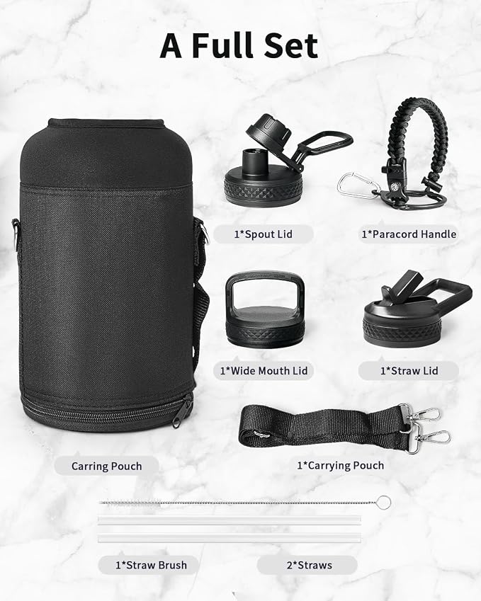 Trebo 64oz Water Bottle, Large Stainless Steel Water Jug - Image 6