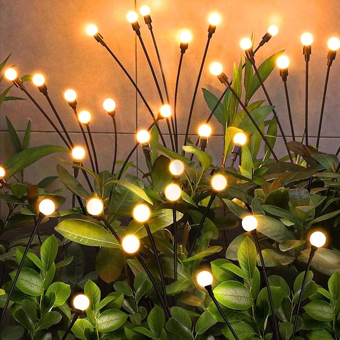 NBQQ Solar Garden Lights Outdoor, 4 Pack Swaying Light Waterproof Solar Lights by NBQQ