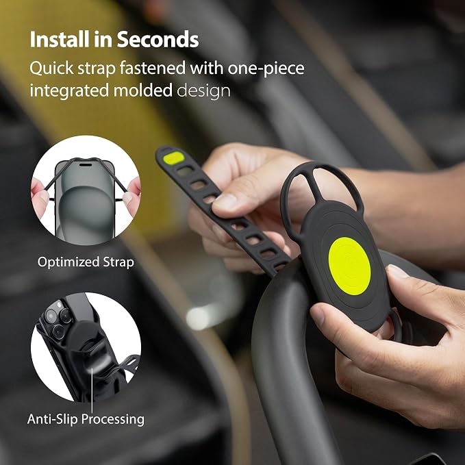 BONE Bike Tie 4 Magnetic, Magnetic Bike Phone Mount, Scratch-Free Silicone - Image 5
