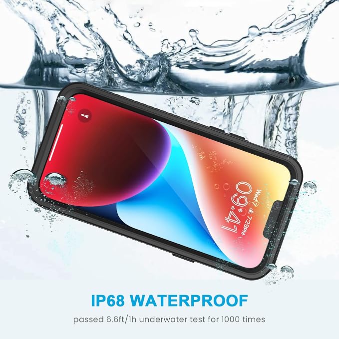 Lanhiem for iPhone 14 Plus Case, IP68 Waterproof Dustproof Shockproof Cases - Image 2