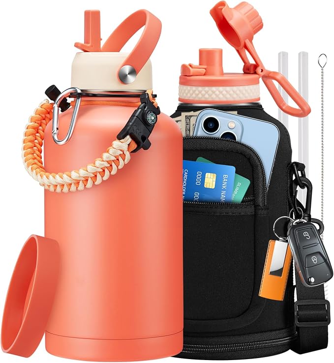 64 oz Water Bottles Insulated by VICKNIY