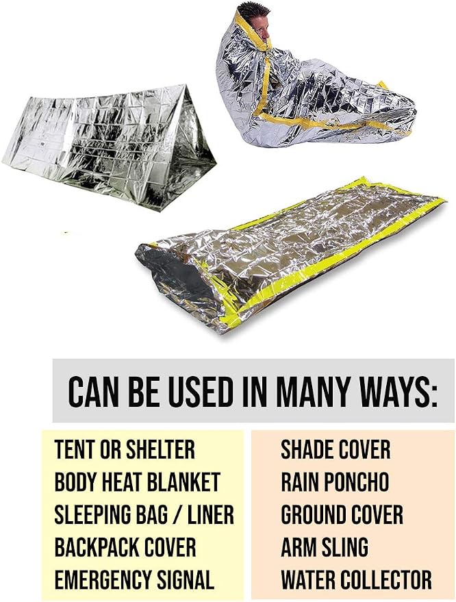 ASA TECHMED Emergency Mylar Thermal Blankets Bulk, Space Blanket Survival kit - Image 5