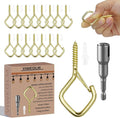 120 Pcs Gold Eye Hooks Screw Heavy Duty, Ceiling Hooks by Unknown