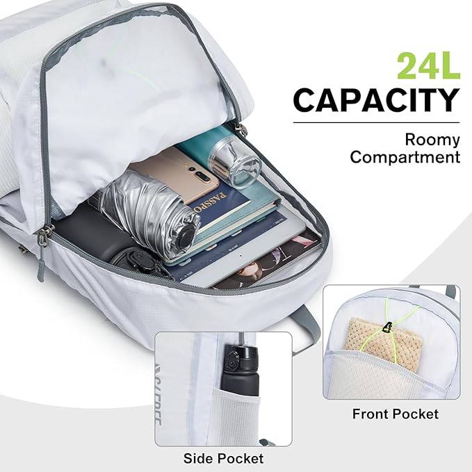 G4Free 24L Lightweight Packable Hiking Backpack Small Sport Travel Daypack - Image 3