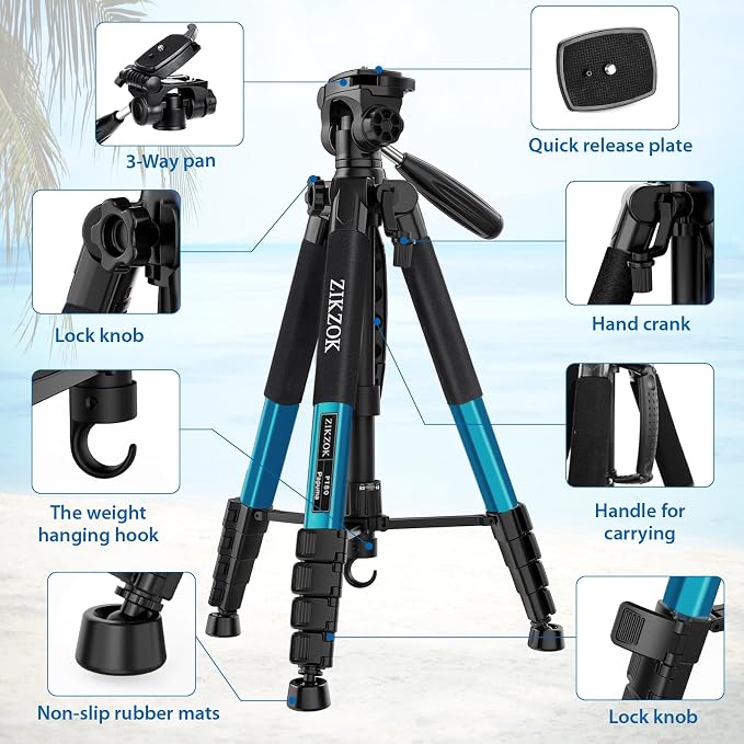 75" Heavy Duty Camera Tripod Stand - Image 8