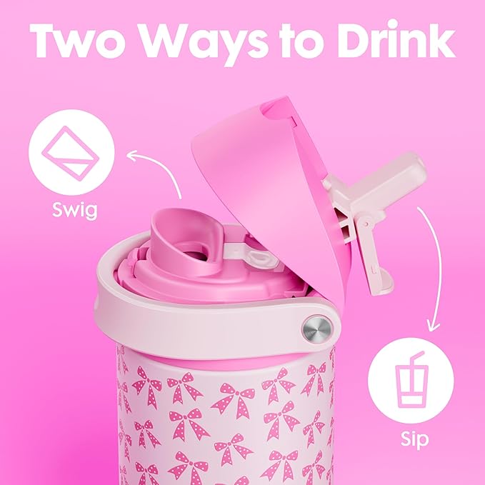18 oz Kids Water Bottle for School: Meoky 18 oz Stainless Steel Insulated Water - Image 4