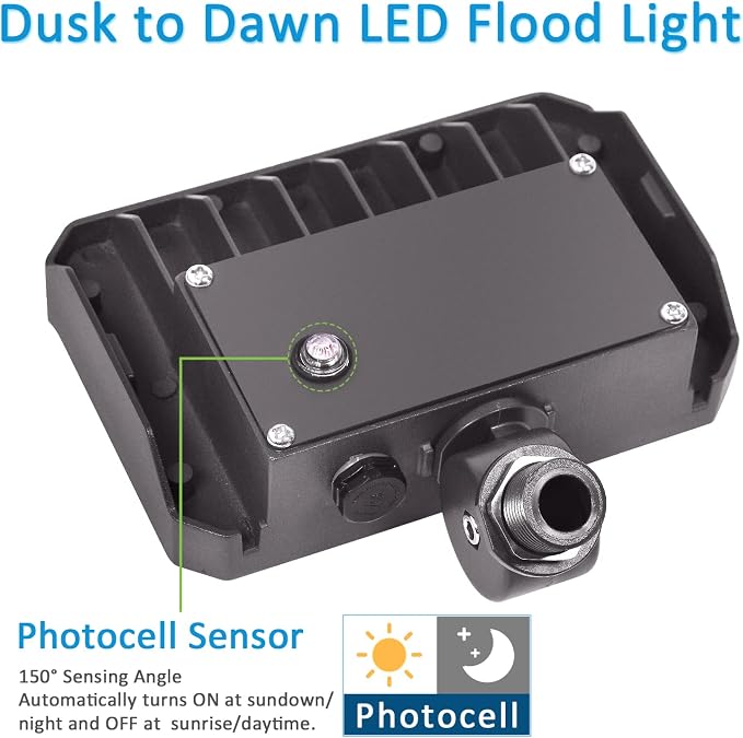 30W LED Flood Light with Knuckle, Outdoor Security Fixture Light with - Image 4