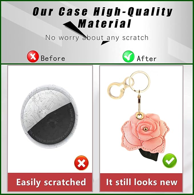 BORKUANA Leather Keychain Holder Case Compatible - Image 3