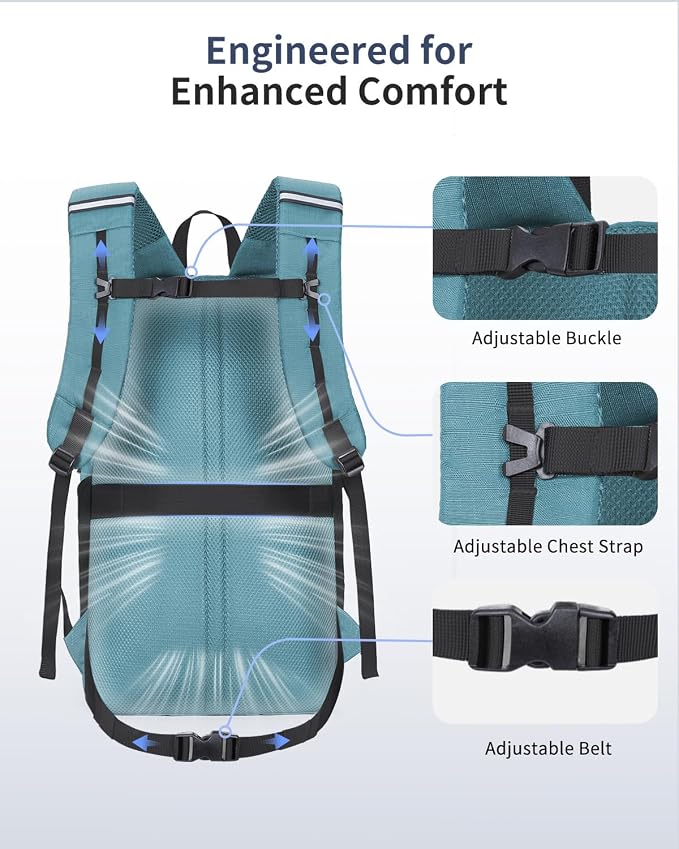 ECOHUB Hiking Backpack 30L Travel Backpack Lightweight Casual Daypack Water - Image 2