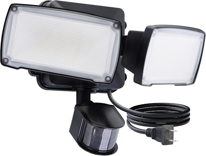 LUTEC 21W Plug in Motion Sensor Light Outdoor, Flood Lights Outdoor Motion by LUTEC