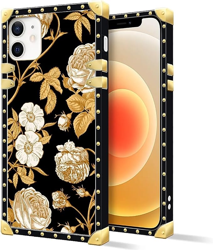 Compatible with iPhone 11 Case, Blooming Rose Golden Flower Luxury Golden - Image 2