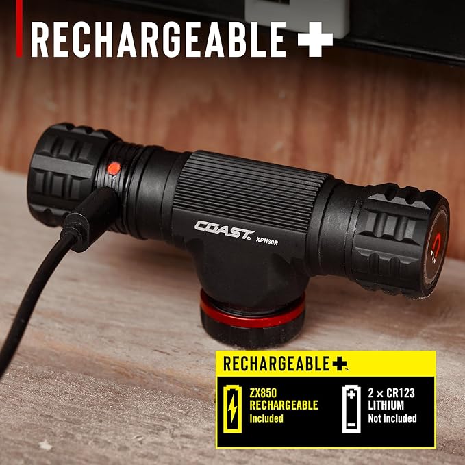 Coast XPH30R 1500 Lumen USB-C Rechargeable Dual Power Headlamp - Image 5
