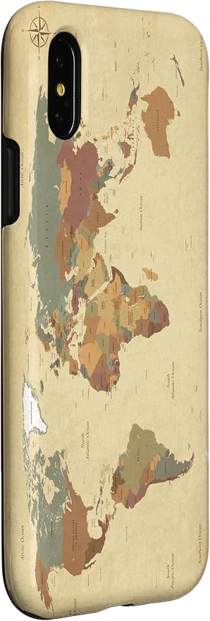 Globe Map Smartphone Cell Cover Gift World Map Pattern Phone Case - Image 3