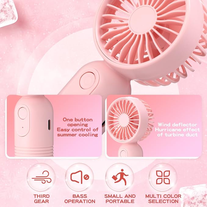 Rossesay 48 Pcs Mini Portable Fan Bulk Cute Handheld Lightweight Small Little - Image 5