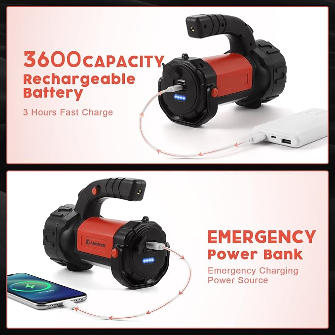 Camping Lantern Rechargeable, AlpsWolf LED Flashlight Spotlight Lantern - Image 6