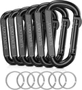 Carabiner Clips, 900 LBS 2.5" Iron Heavy Duty Caribeaners by SUPOLOGY