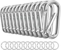Carabiner Keychain Clip -3" Aluminum Carabiner D Ring, Caribeener Clips by LINGXINXIN