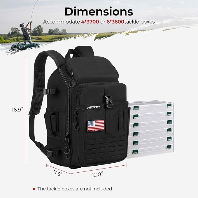 Piscifun Fishing Tackle Backpack - Image 6