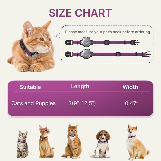 Waterproof Airtag 2nd & 1st Cat Collar, Breakaway Cat Airtag Collar - Image 6