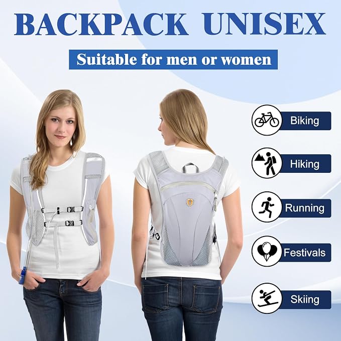 Hydration Backpack with 2L Water Bladder Bag, Lightweight and Breathable - Image 7