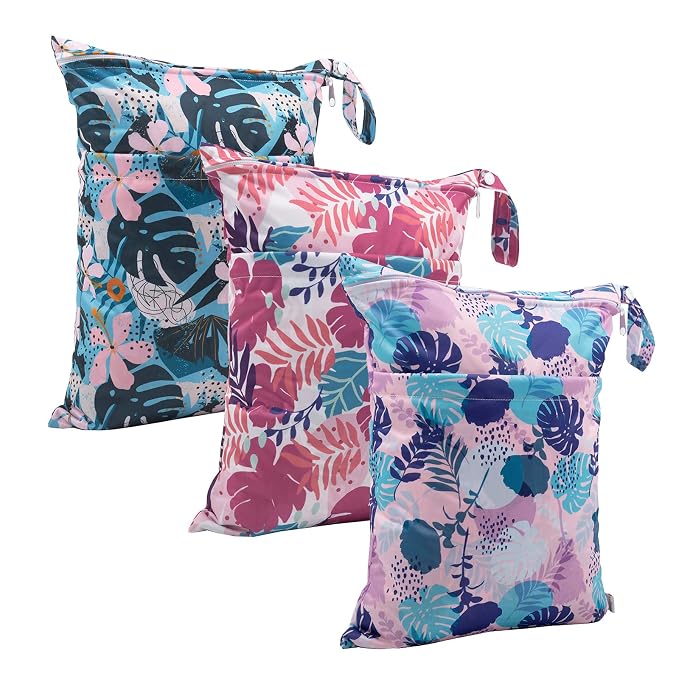 babygoal Wet Dry Bags for Baby Cloth Diapers, Washable Travel Bags, Gym Bag for - Image 4