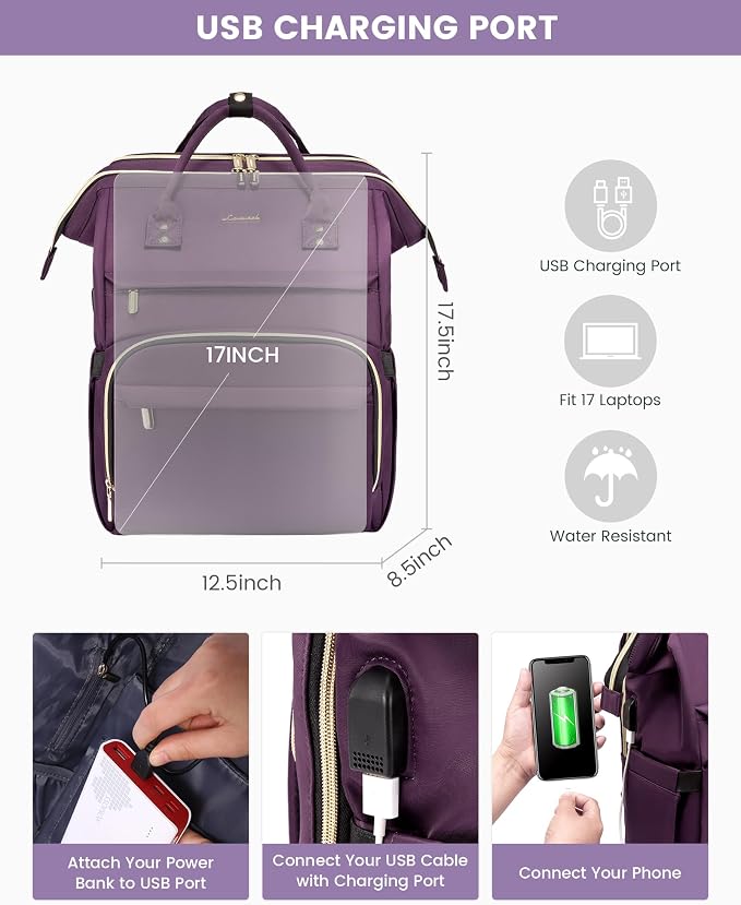 LOVEVOOK 17.3 Inch Laptop Backpack, Large Travel Backpack - Image 7