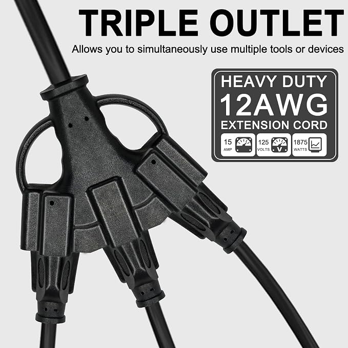 25FT 12/3 Outdoor Extension Cord - Image 3