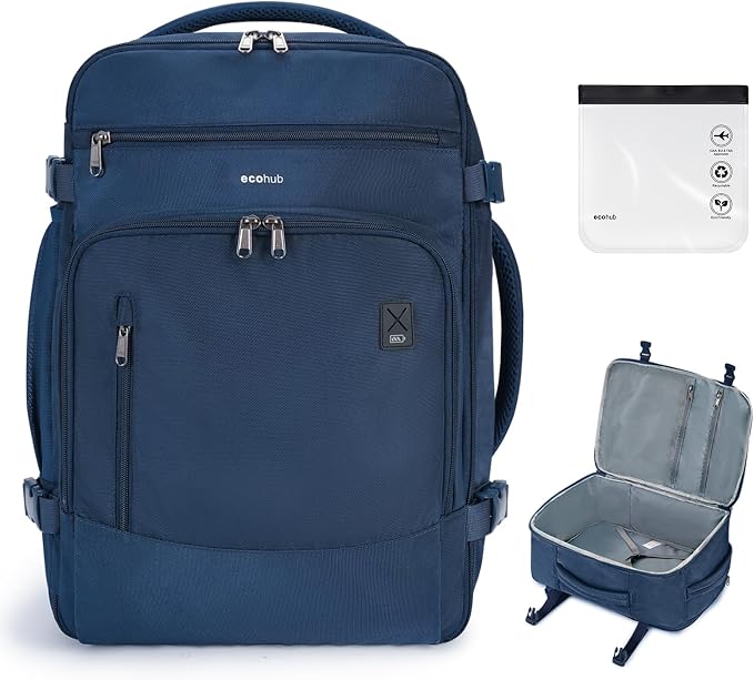 ECOHUB Travel Backpack for Men, Laptop Carry on Backpack by ECOHUB