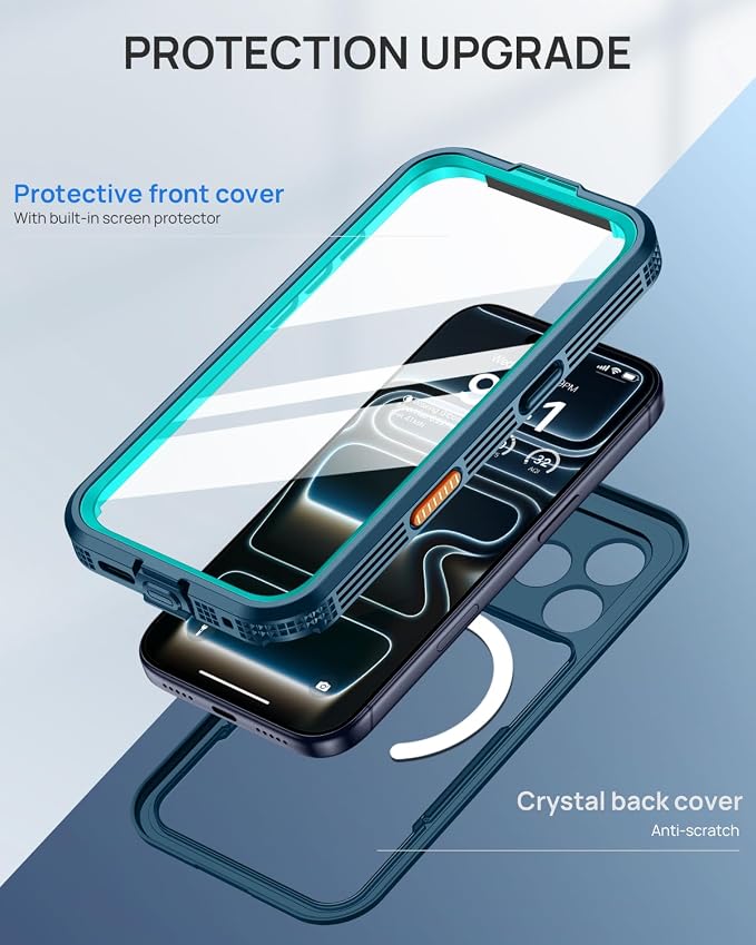 Lanhiem Magnetic for iPhone 17 Pro Max Case, IP68 Waterproof, Compatible - Image 5