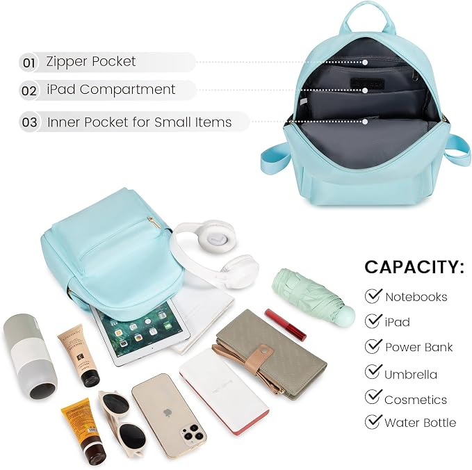 LOVEVOOK Mini Backpack for Women Light Weight Small Waterproof Backpack Purses - Image 3