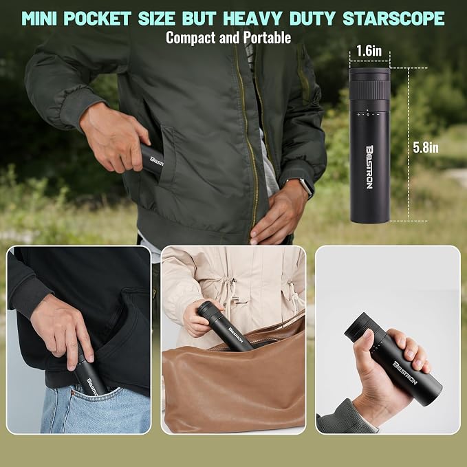 10x32 HD Monocular Telescope for Adults High Powered, Metal Cover Waterproof - Image 6