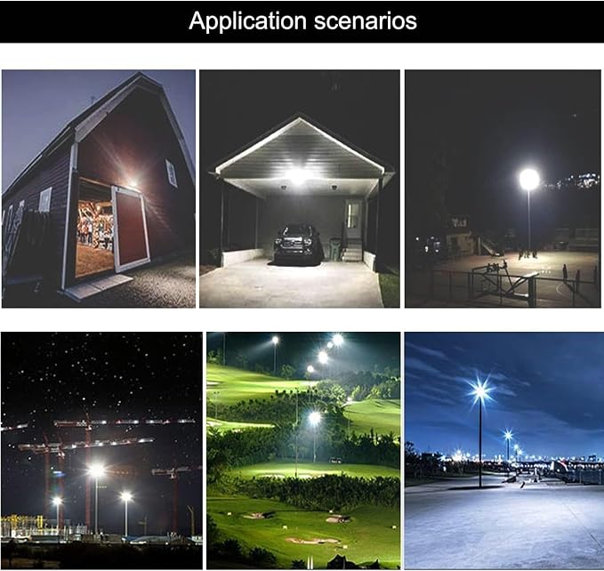2Pack LED Flood Light Outdoor, 250W LED Work Light 26500lmwith 6FT US Plug - Image 7
