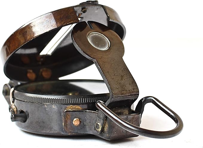 Vintage Lensatic Compass Black Military Compass Navigational Device Nautical - Image 4