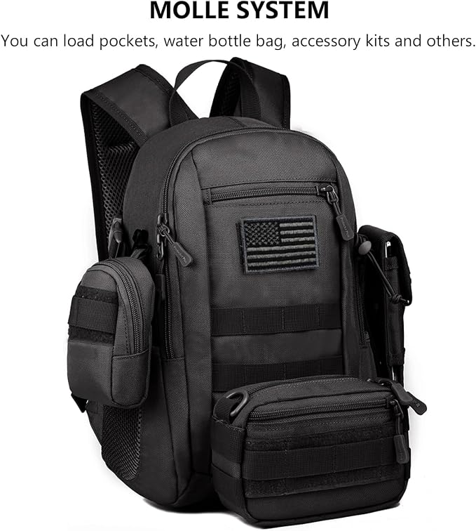 ArcEnCiel 10L/20L Mini X-Small Tactical Backpack MOLLE Daypack Gear Pack - Image 8