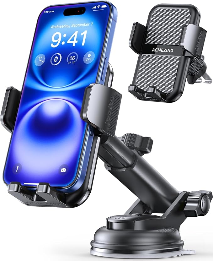 3-in-1 Car Phone Holder 360° Adjustable Car Phone Mount, Cell Phone Holders by ACMEZING