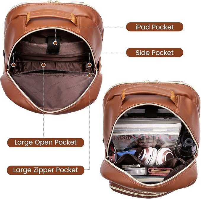 LOVEVOOK Laptop Backpack Purse for Women, Large Capacity Travel Computer Work - Image 3