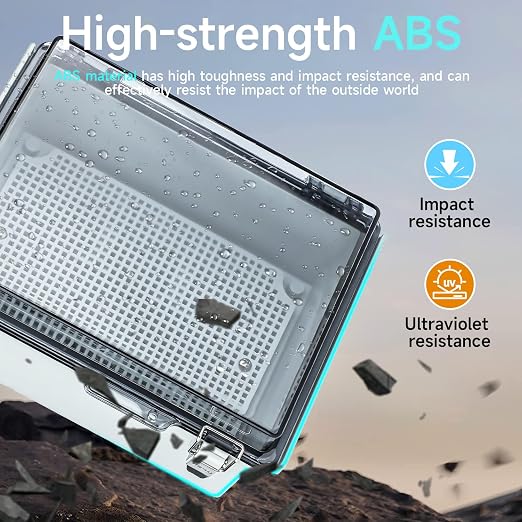 Waterproof Outdoor Project ABS Plastic Junction Box，IP67 Waterproof Clear - Image 3