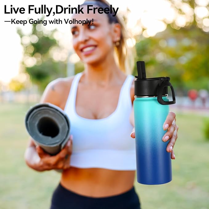 Volhoply 18oz Kids Insulated Water Bottle, Stainless Steel Water Bottles - Image 7