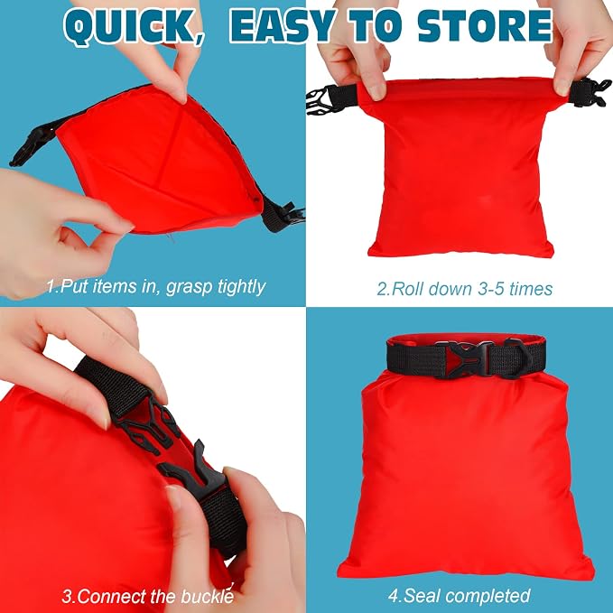 LEIFIDE 10 Pcs Ultralight Dry Bags Waterproof Lightweight Airtight Bags Ripstop - Image 5