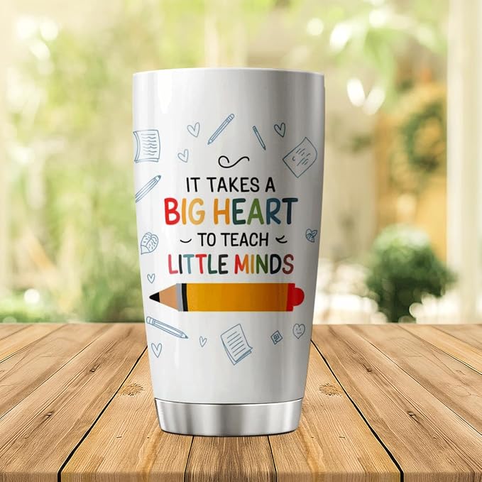 CUBICER Colorful Crayon Teacher Quote Design 20 Oz Tumbler - Image 3